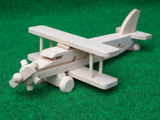 Doppeldecker Flugzeug aus Holz