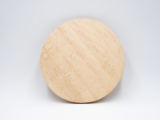 Rundes jausenbrett aus Buche gefertigt aus einem Stück Holz